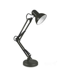 LED Tafellamp AURIQ Zwart - E27 fitting - verstelbaar - zonder lichtbron