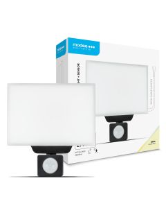 Modee LED Breedstraler 30W 4000K 2700lm Milky Zwart  | met sensor