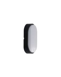 Integral LED Tough Shell Compact Oval LED Wandlamp met PIR Sensor 10W 1100lm CCT IP65 IK10 Zwart/Wit