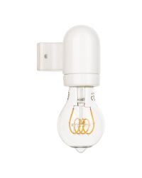Bailey Wandlamp Porselein E27 Wit - haaks opbouwarmatuur (zonder kap)
