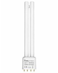 Traditionele 2G11 spaarlamp 18W/830 | Lengte 22.5cm
