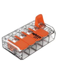 221-615 Splicing connector with levers; for all conductor types; max. 6 mm²