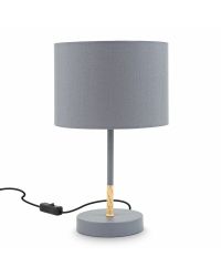B.K.Licht Tafellamp Textiel Grijs Ø20cm max. 40W E27 