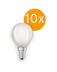 10 stuks Ledvance LED kogellamp E14 2.5W 250lm 2700K mat Niet-Dimbaar P45