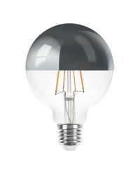 LEDmaxx LED kopspiegellamp zilver G95 E27 6W 680lm 2200K Niet-Dimbaar Ø9.5cm