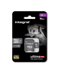 Integral UltimaPro microSDHC 32GB - 90MB/s UHS-I U1 Class 10 met adapter