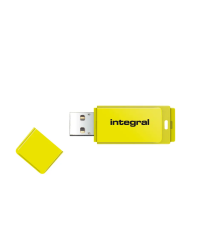 Integral Neon USB 2.0 Flash Drive 128GB - Fluorescerend Geel | Betrouwbare opslag | Plug & Play