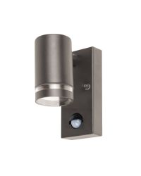 Integral buiten wandlamp Antraciet met sensor  voor 1x GU10 LED lamp (niet inbegrepen)