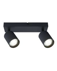 Integral Plafondspot Siena Mat Zwart voor 2x GU10 lamp (niet meegeleverd)