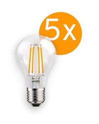 5 stuks LEDmaxx LED lamp E27 5W 540lm 2200K Helder Niet-Dimbaar