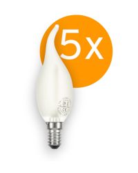 5 stuks LEDmaxx LED Tip Kaarslamp E14 4W 450lm 2700K Mat Niet-Dimbaar