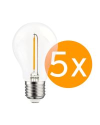 5 stuks LEDmaxx LED lamp E27 1W 120lm 2700K Niet-Dimbaar A60