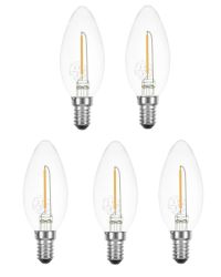 5 stuks LEDmaxx LED kaarslamp E14 1W 100lm 2700K helder Niet-Dimbaar