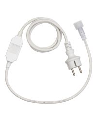 Bailey Stroomkabel 1,5M met Adapter 2A – voor LED Rope 360° Ø13mm – 230V
