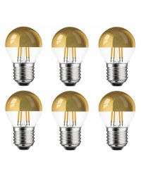 6 stuks LEDmaxx LED kopspiegellamp goud E27 4W 360lm 2700K Niet-Dimbaar P45