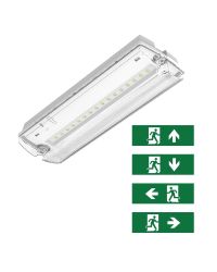 LED noodverlichting opbouw Wit 3W 6500K IP66 inclusief 4 pictogrammen