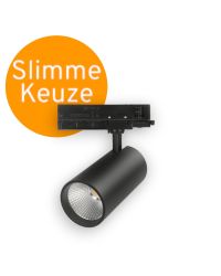 3-Fase LED Railspot Rosalin Zwart | 10W-20W-30W 38º | Instelbare Lichtkleur