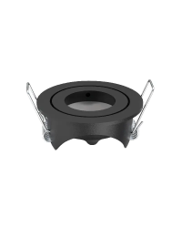 Inbouwspot Paros Rond Zwart Kantelbaar | Voor MR11 / PAR11 Ø3.5cm | Zaagmaat 4.8cm