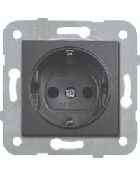 Viko by Panasonic Novella-Trenda Zwart Geaard Stopcontact met Schakelaar – Opbouw