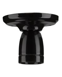 Bailey Plafondlamp Porselein Zwart E27 Ø10.5cm