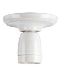 Bailey Plafondlamp Porselein Wit E27 Ø10.5cm