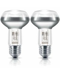 2 stuks Philips halogeen reflectorlamp R63 E27 28W Mat Ø6.3cm