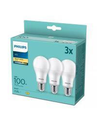 3 stuks Philips LED Peer E27 13W 1521lm 2700K Mat Niet-Dimbaar