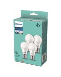 4 stuks Philips LED Peer E27 10W 1055lm 4000K Koelwit Mat Niet-Dimbaar