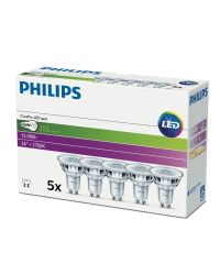 5 stuks Philips LED GU10 4.6W 2700K 36º 355lm Niet-Dimbaar Ø5cm