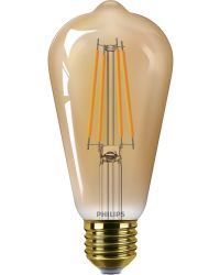 Philips LED Rustieklamp ST64 E27 3.1W 250lm 1800K Goud  Ø6.4cm