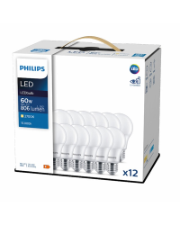 OP=OP Voordeelpack 12x Philips CorePro LED A60 E27 8W 2700K 806lm mat
