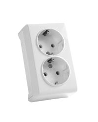 Viko by Panasonic Vera Wit Dubbel Geaard Stopcontact – Opbouw