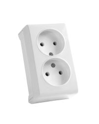 Viko by Panasonic Vera Wit Dubbel Stopcontact – Opbouw