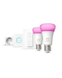 OP=OP Philips Hue Ambience starterset 2x E27 + bridge + dimmer + stopcontact