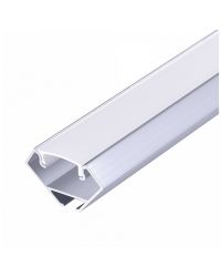 Kobi LED hoekprofiel N01 geanodiseerd aluminium 1 meter met opale afdekkap