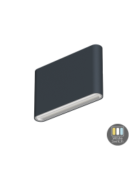 LED Wandlamp Callisto 6W 660lm Instelbare lichtkleur  Antraciet 