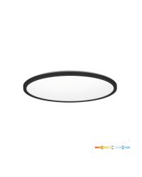 LED Plafondlamp NIVERA CIRCLE 12W Zwart - IP54 - 3CCT 3000K/4000K/6000K - Bewegings- & Daglichtsensor - met Afstandsbediening