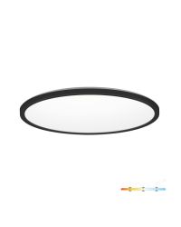 LED Plafondlamp NIVERA CIRCLE 18W Zwart - IP54 - 3CCT 3000K/4000K/6000K - Bewegings- & Daglichtsensor - met Afstandsbediening