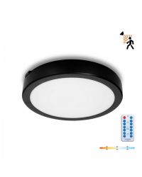 LED plafondlamp met bewegingssensor NAIROS G2 18W 3CCT IP65 Zwart Kobi Premium