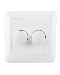 Duo dimmer afdekraam geschikt voor duo dimmers