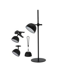 Kobi LED Lizbona Zwart 3.5W IP54 - draadloze oplaadbare tafellamp met magnetische bevestiging, 3 lichtkleuren en USB-C