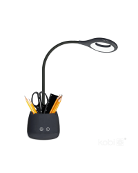 LED bureaulamp LUSIA 5W zwart - draadloos - 3000K + 4000K - USB oplaadbaar