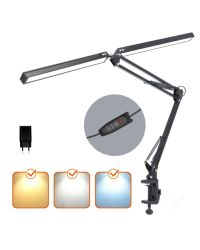LED2B TENUIX DUO bureaulamp 28W 3CCT zwart klemmontage dimbaar
