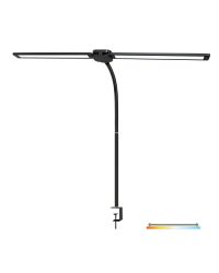 LED2B TENUIX DUO 2 bureaulamp 14W 3CCT zwart USB dimbaar klemmontage