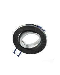 Kobi OH29 inbouwspot ring zwart/chroom kantelbaar Ø73-80mm GU10