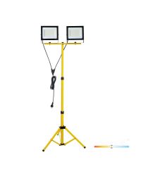 LED bouwlamp op statief 2x 100W 4000K IP54 met kantelbare koppen – TIGRA TRIPOD Kobi
