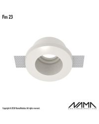 FOS23 Trimless Verdiepte Inbouwspot Rond – Gips – GU10 Ø50mm – Ø63mm Opening – Inbouwmaat Ø116mm – IP23