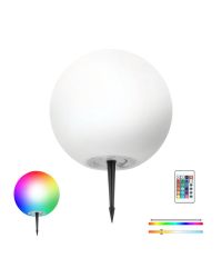 Kobi Solar Tuinlamp LED GARDEN BALL Ø30cm RGB + 3000K - op zonne-energie en USB-C - met afstandsbediening - IP54