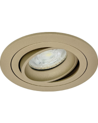 GU10 LED Inbouwspot Armatuur NOV Rond Champagne Kantelbaar Zaagmaat 80mm