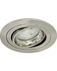GU10 LED Inbouwspot Armatuur NOV Rond Nikkel Kantelbaar Zaagmaat 80mm